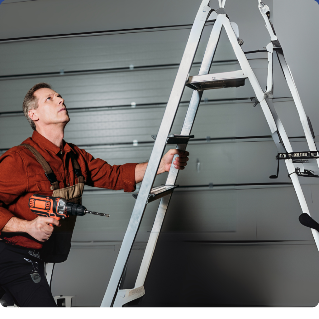 Man Climbing Ladder