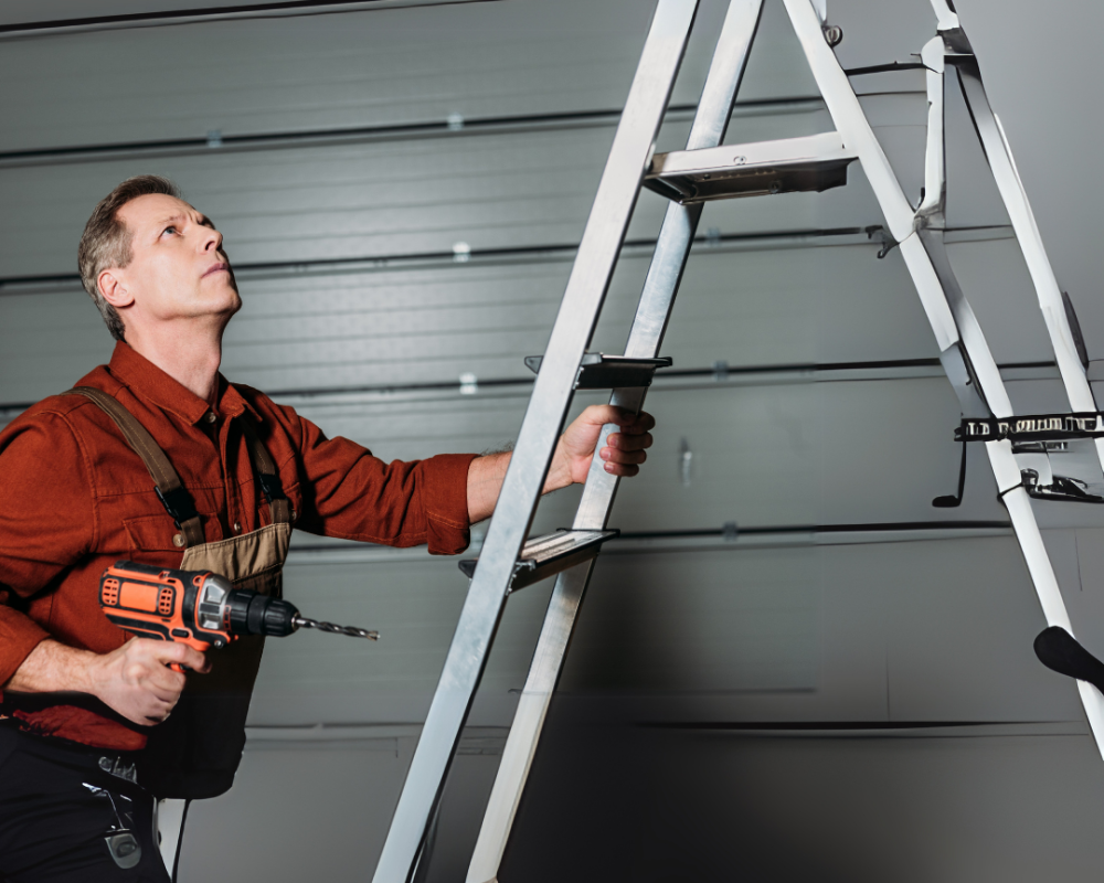 Man Climbing Ladder